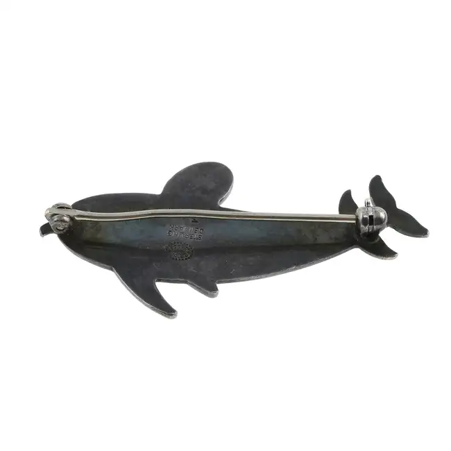 Mid 20th century dolphin brooch, by Georg Jensen