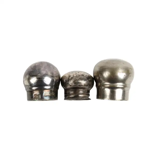 Three Victorian shell form scent bottles