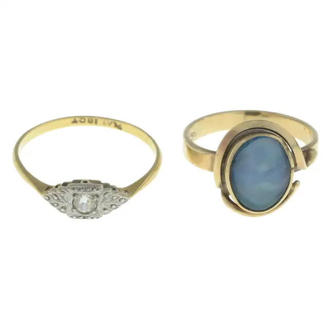 Two mid 20th century rings