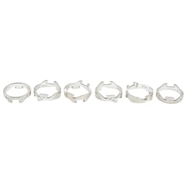 Six piece 'Fusion' ring, by Georg Jensen