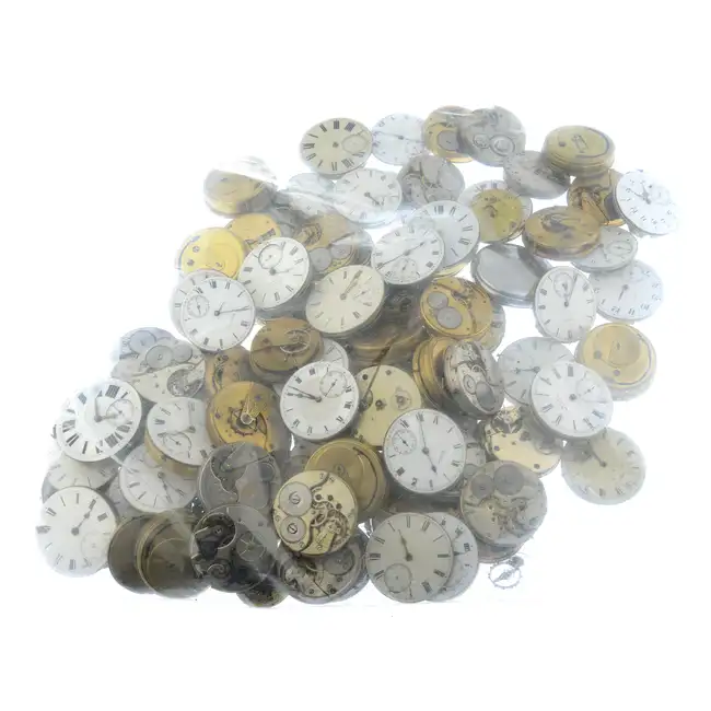 Pocket watch movements. Approximately 80. 