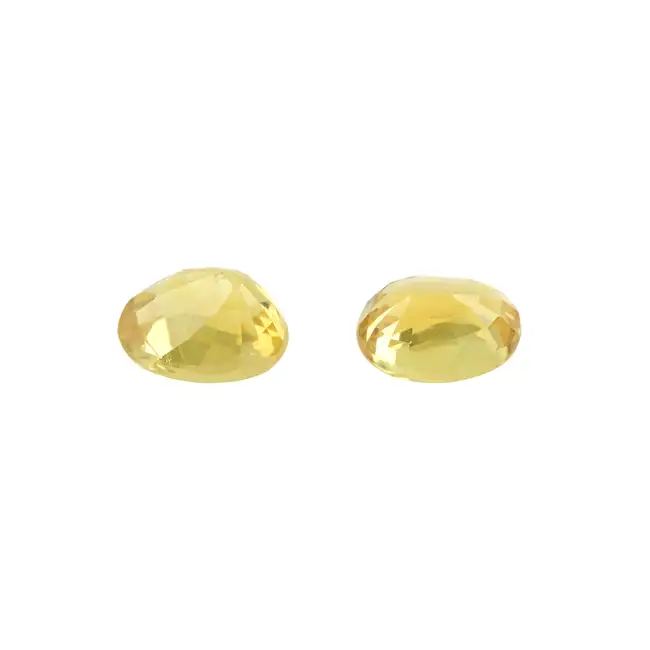 Two oval-shape yellow sapphires, 2.27ct