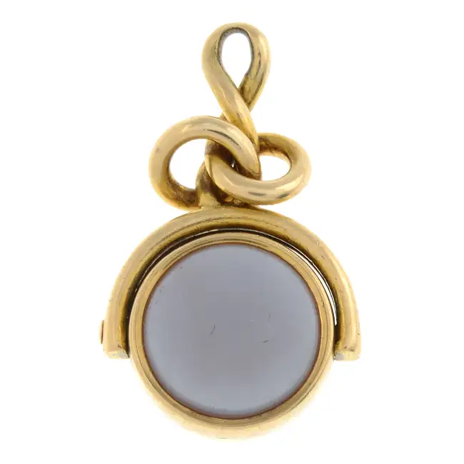 Bloodstone & sardonyx swivel fob