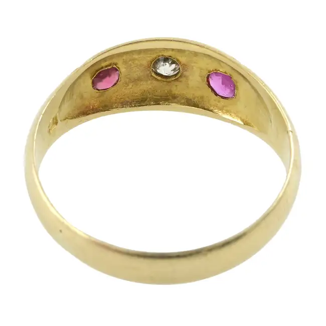 Edwardian 18ct gold gem & diamond ring