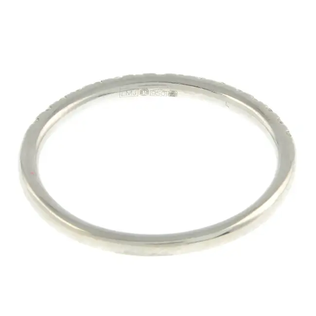 Platinum diamond half eternity ring