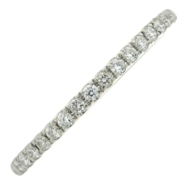 Platinum diamond half eternity ring