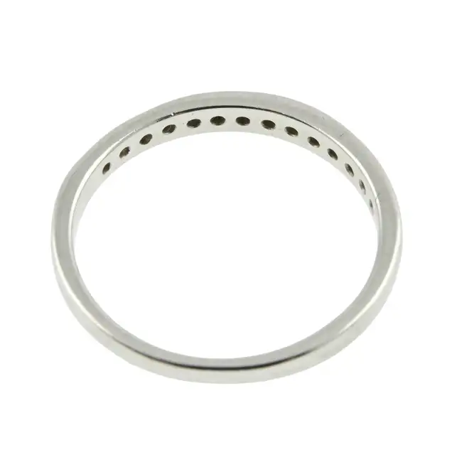 Platinum diamond half eternity ring