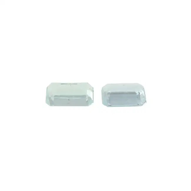 Two rectangular-shape aquamarines, 9.94ct