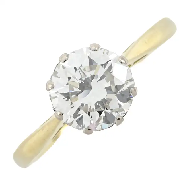 Diamond single-stone ring