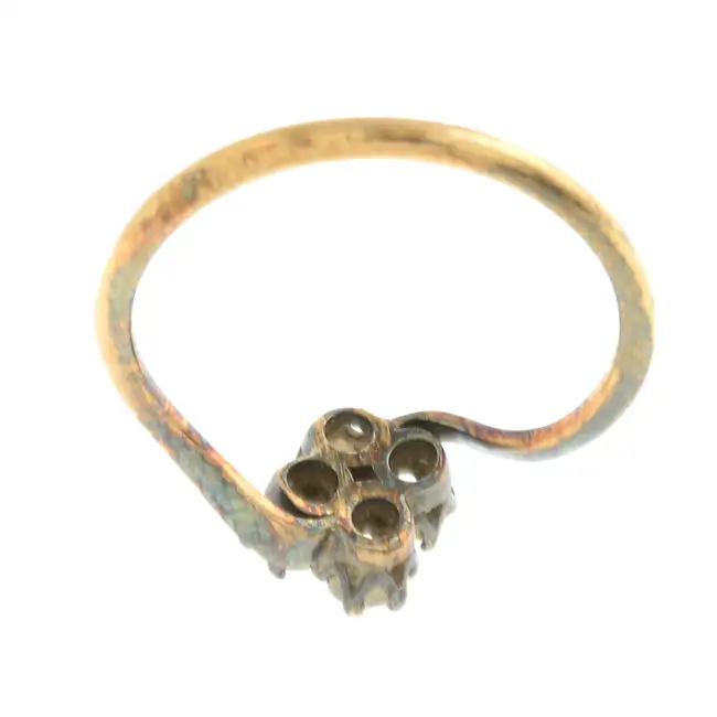 Mid 20th century diamond four-stone ring