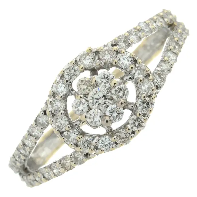 Diamond cluster dress ring