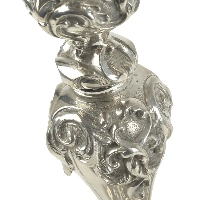 Pair of silver plated candlesticks 