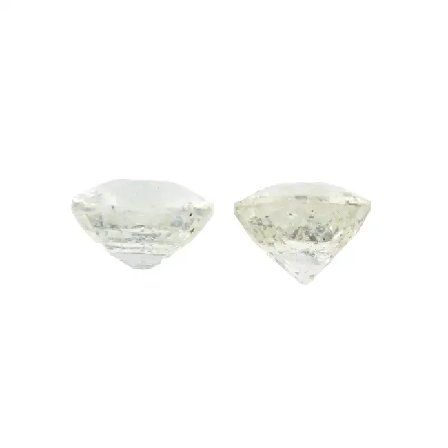 Two vari-shape colourless garnets, 14.81ct