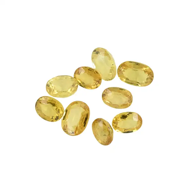 Assorted oval-shape yellow sapphires, 11.91ct