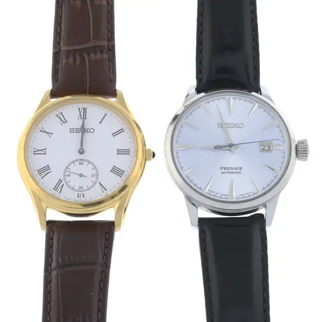 Twenty Seiko watches. 