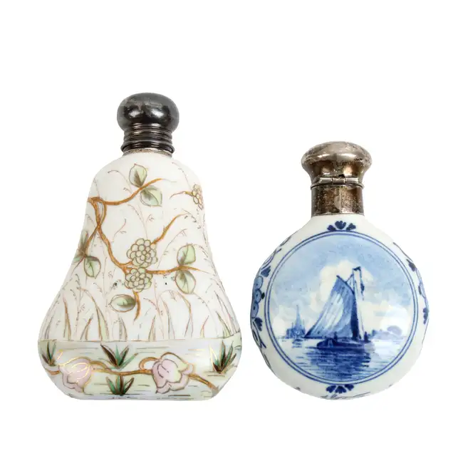 Delft and Enamel scent bottle 