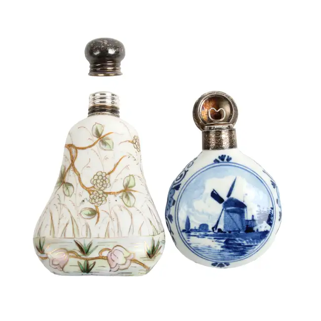 Delft and Enamel scent bottle 