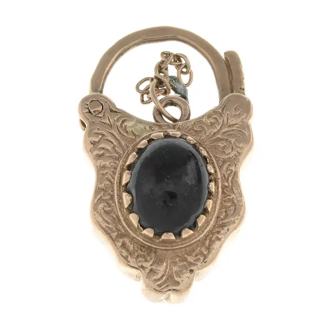 Late 19th century garnet padlock