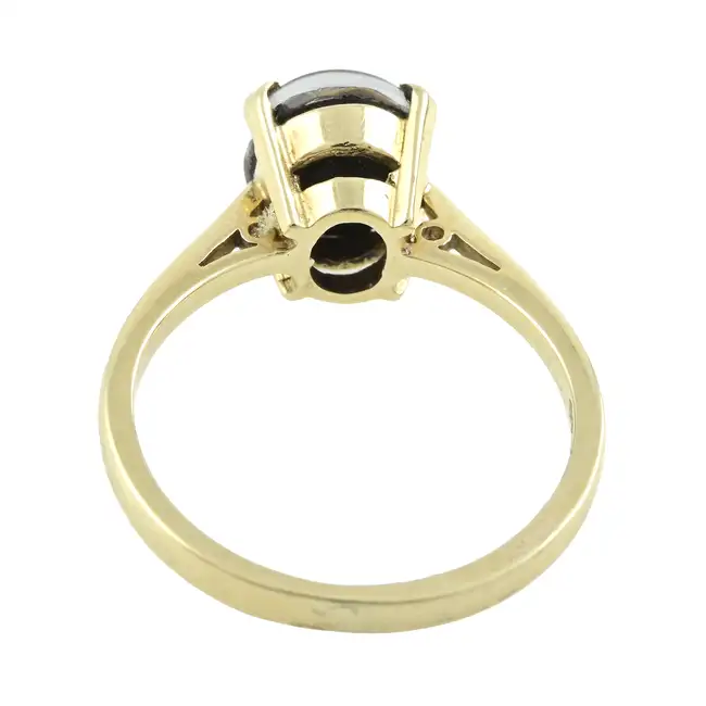 18ct gold ammolite triplet single-stone ring