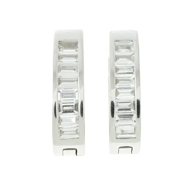 Diamond hoop earrings