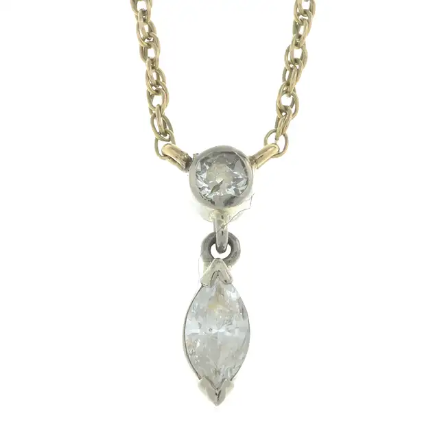 9ct gold diamond necklace