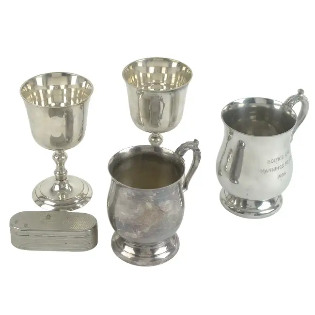Assorted silver plate