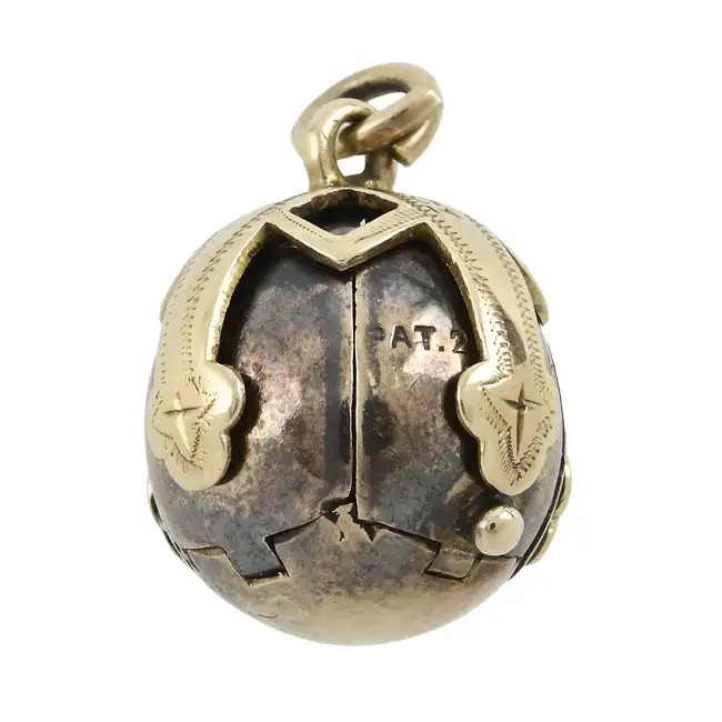 Late 19th century masonic ball pendant