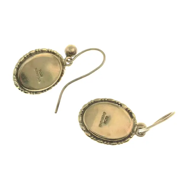 9ct gold amethyst single-stone drop earrings