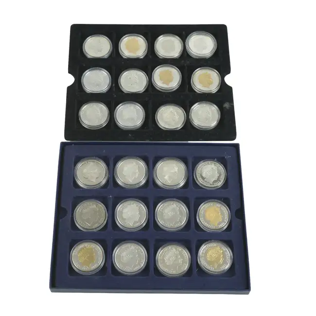 Elizabeth II - Twenty Four Silver Commemorative Proof £5 Coins 