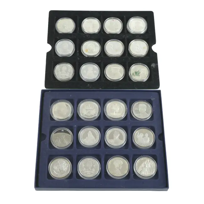 Elizabeth II - Twenty Four Silver Commemorative Proof £5 Coins 