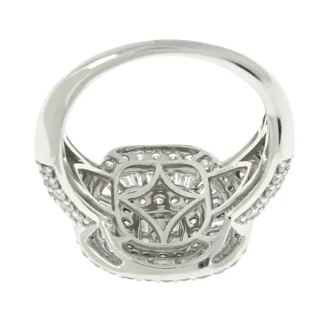 9ct gold diamond cluster dress ring