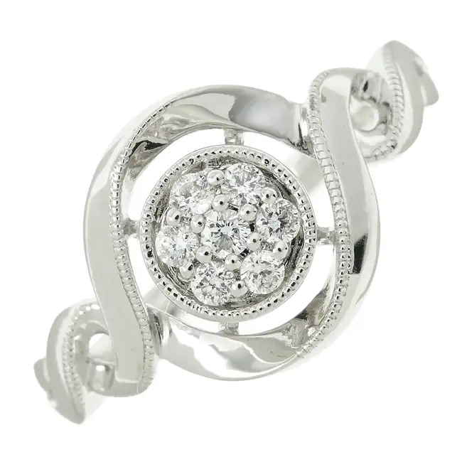 Diamond cluster dress ring