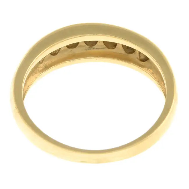 18ct gold diamond band ring