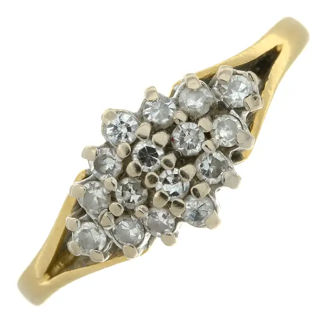 18ct gold diamond dress ring