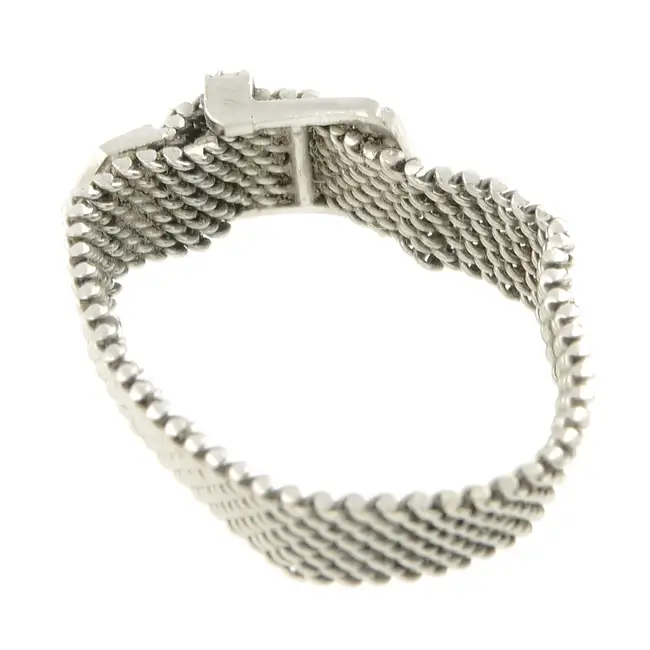 Edwardian diamond accent belt ring