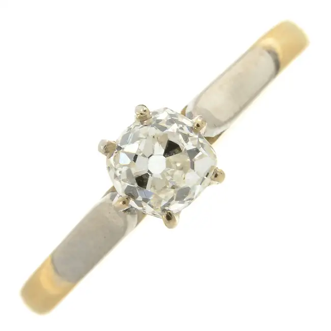 Diamond single-stone ring