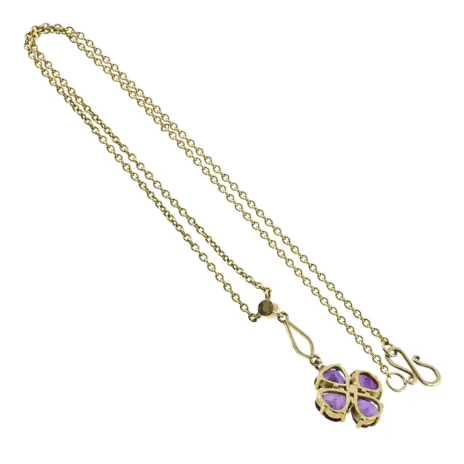 Early 20th century amethyst & cultured pearl necklace