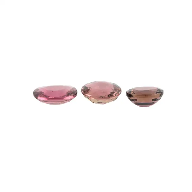 Three vari-shape purple tourmalines, 5.98ct