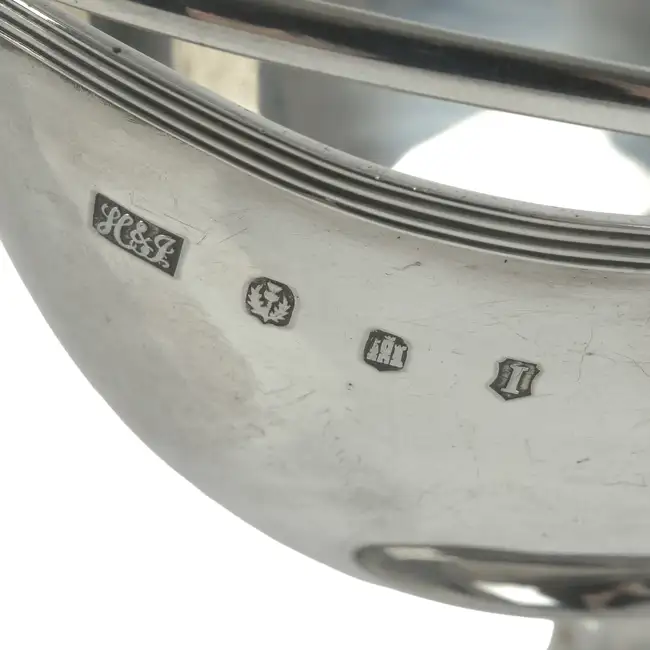 George V Scottish silver sugar basket
