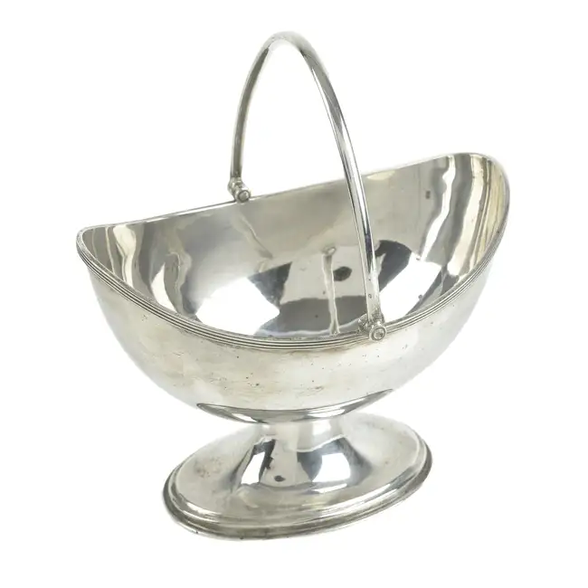 George V Scottish silver sugar basket