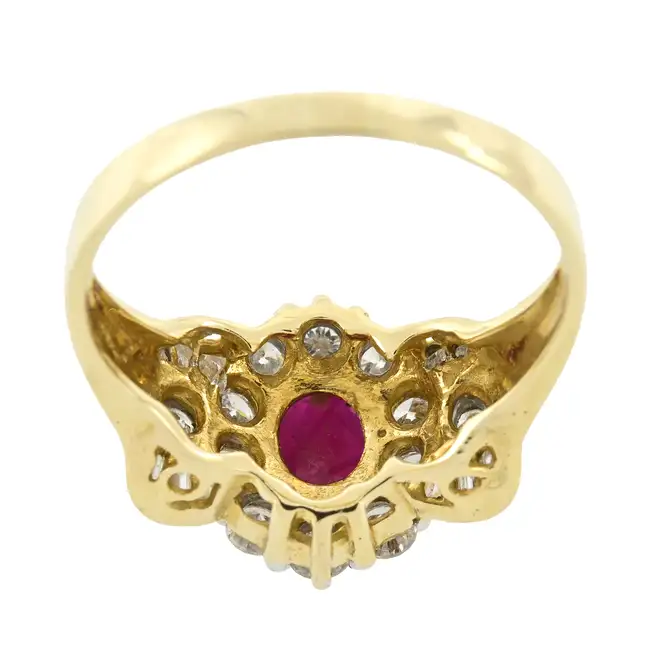 Ruby and diamond ring
