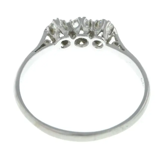 Diamond three-stone ring
