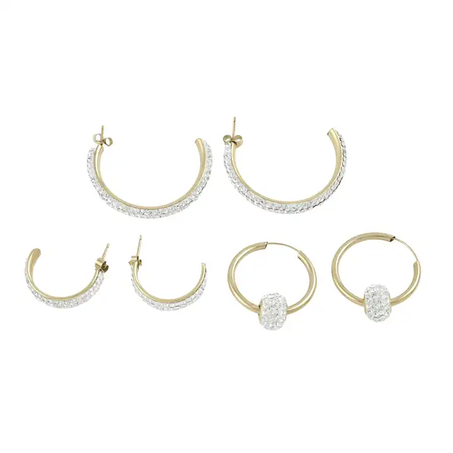 Three pairs of earrings