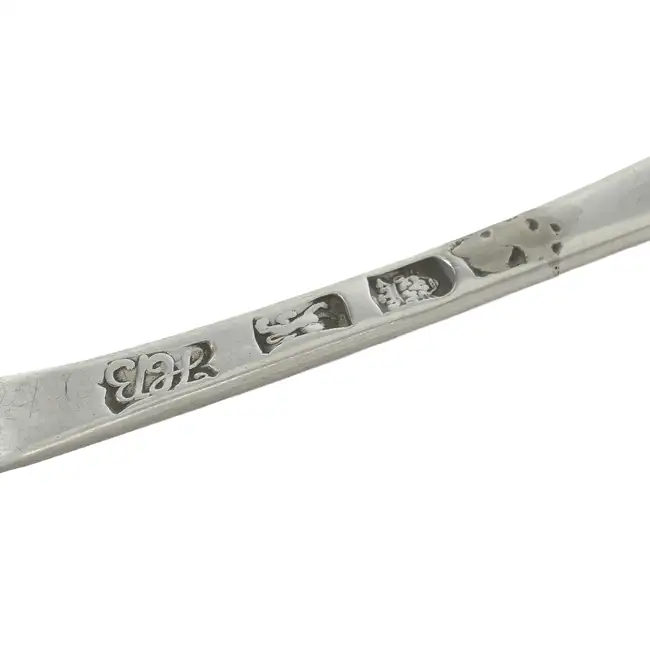 George III silver marrow scoop by Hester Bateman (repaired)