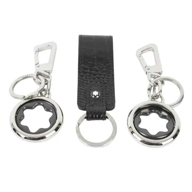 Three Montblanc keyrings