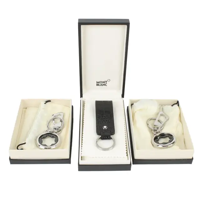 Three Montblanc keyrings