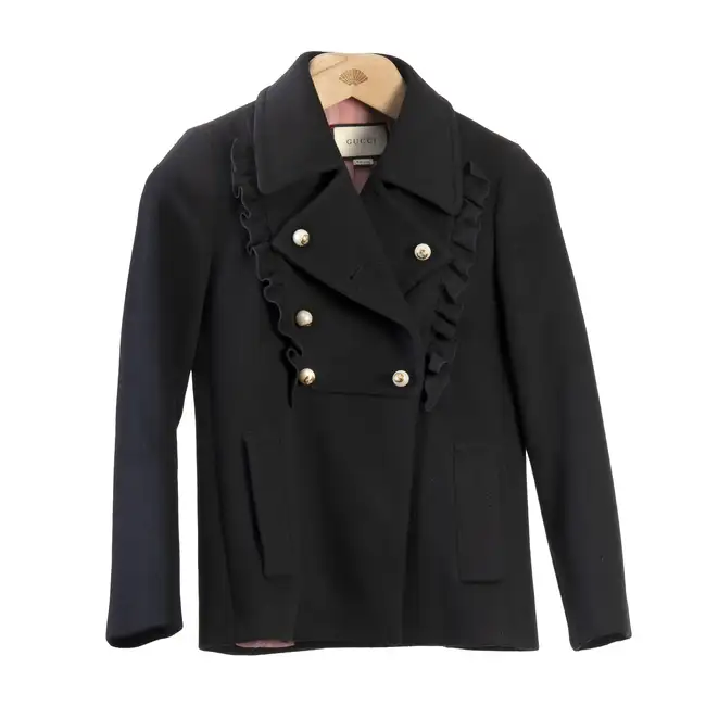 Gucci - Ruffle Pea coat