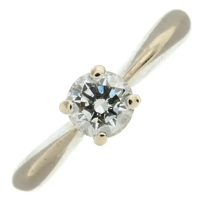 18ct gold diamond single-stone ring