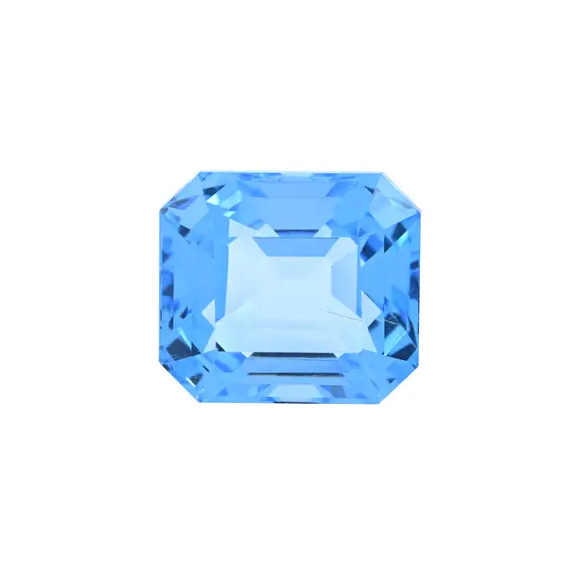 Rectangular-shape blue topaz, 95.60ct
