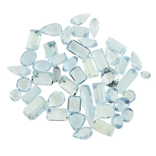 Assorted vari-shape aquamarines, 29.94ct